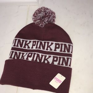 Victoria Secret (PINK) Maroon beanie